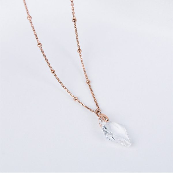 CLUE - Ice Crystal Rose Gold Necklace Online Hot Sale