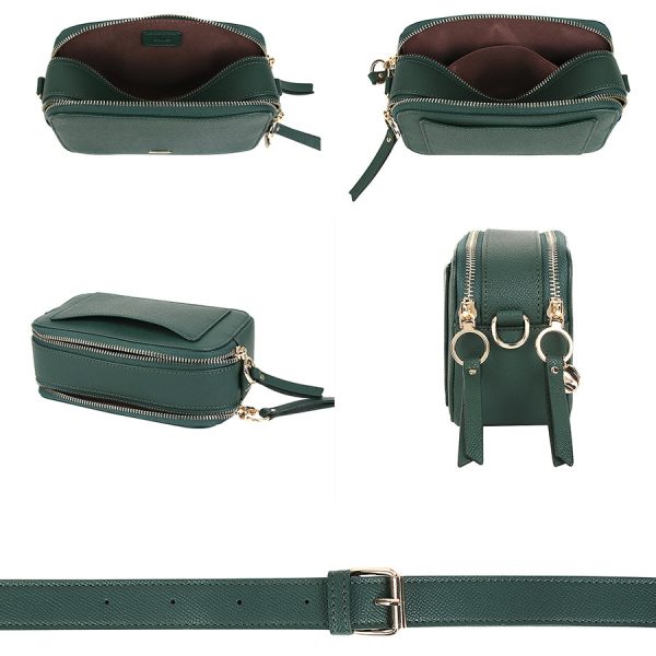 CLUE - Casual Square Deep Green Camera Bag Hot on Sale - Image 4
