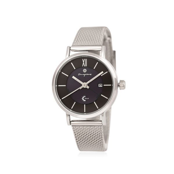 OST - Black Index Solar Men s Couple Mesh Watch Cheap