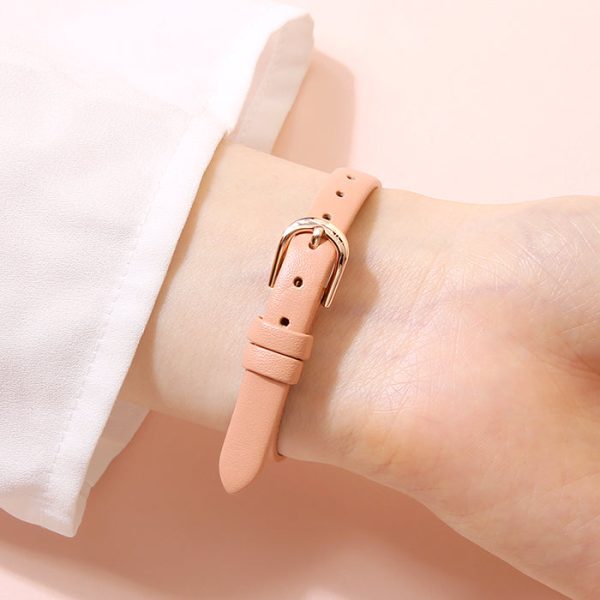 OST - Dazzling Pink Women s Leather Watch Supply - Image 4