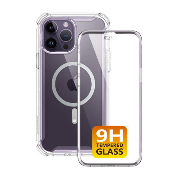 iPhone 14 Pro Max Ares Mag with Tempered Glass  Case(open box) - Clear For Cheap
